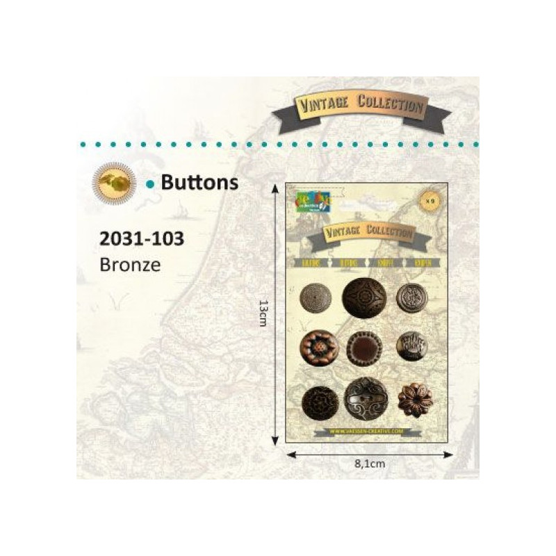 Vintage buttons bronze - Vintage collection.