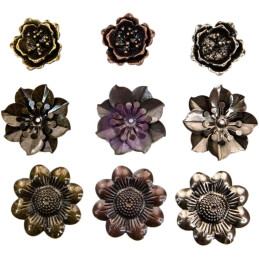 Finnabair Mechanicals Metal Embellishments - Flowers