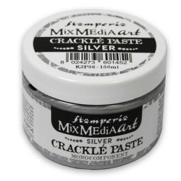 Silver Crackle Paste monocomponent 150 ml. Stamperia