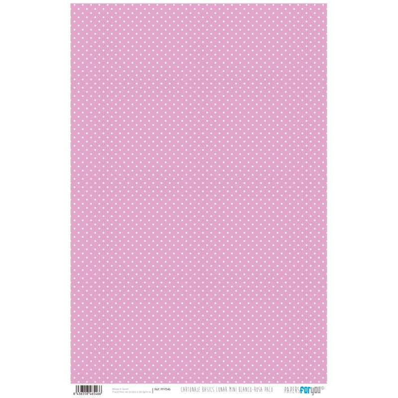 Papel Cartonaje lunar mini blanco-rosa palo 32 x 48.3 cm. Papers For You