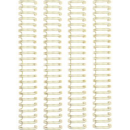 Wire-0 de 1&quot; - Pack de 4 espirales 1.90 cm. Doradas