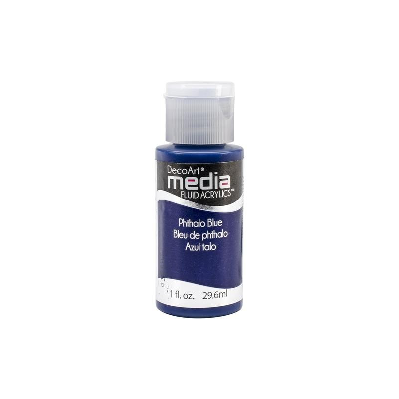 Decoart Media Fluid Acrylic Paint - Phthalo Blue