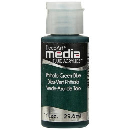 Decoart Media Fluid Acrylic Paint - Phthalo Green-Blue
