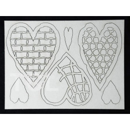 Chipboard Textured Hearts Tando Creative by Di Oliver