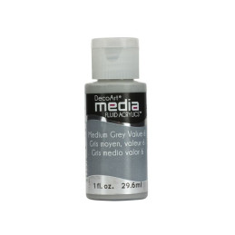 Decoart Media Fluid Acrylic Paint - Medium Grey Value 6