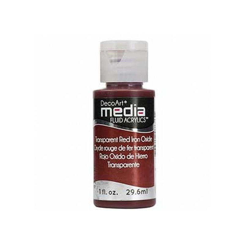 Decoart Media Fluid Acrylic Paint - Transparent Red Iron Oxide