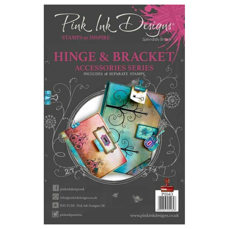 Kit de sellos acrílicos Pink Ink Designs - Hinge & Bracket