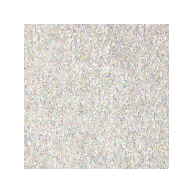 Glitter fino iridiscente blanco