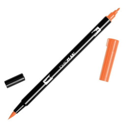 Rotulador Tombow dual pen Naranja.