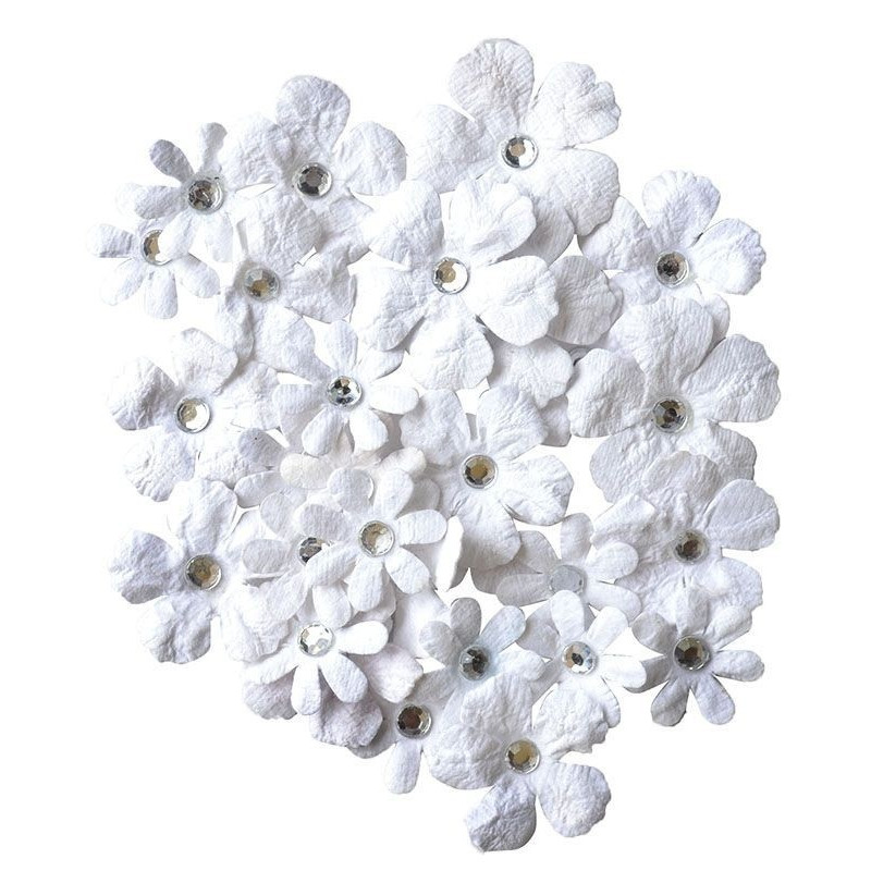 Kit de 28 flores blancas