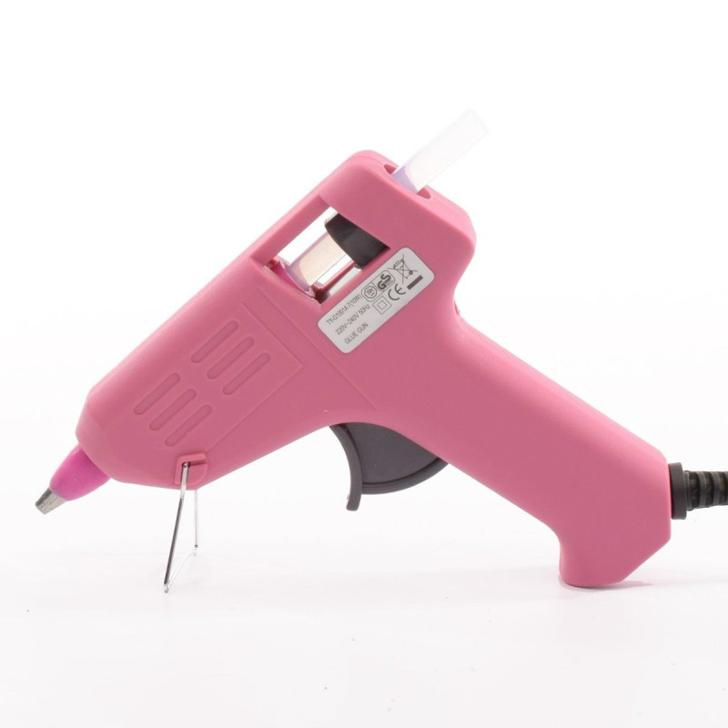 Pistola de silicona rosa para barritas de 0.7 cm. de diámetro