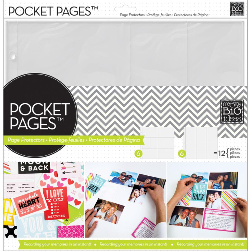 Me & My Big Ideas Pocket Pages Photo Protectors - 30 x 30 cm.