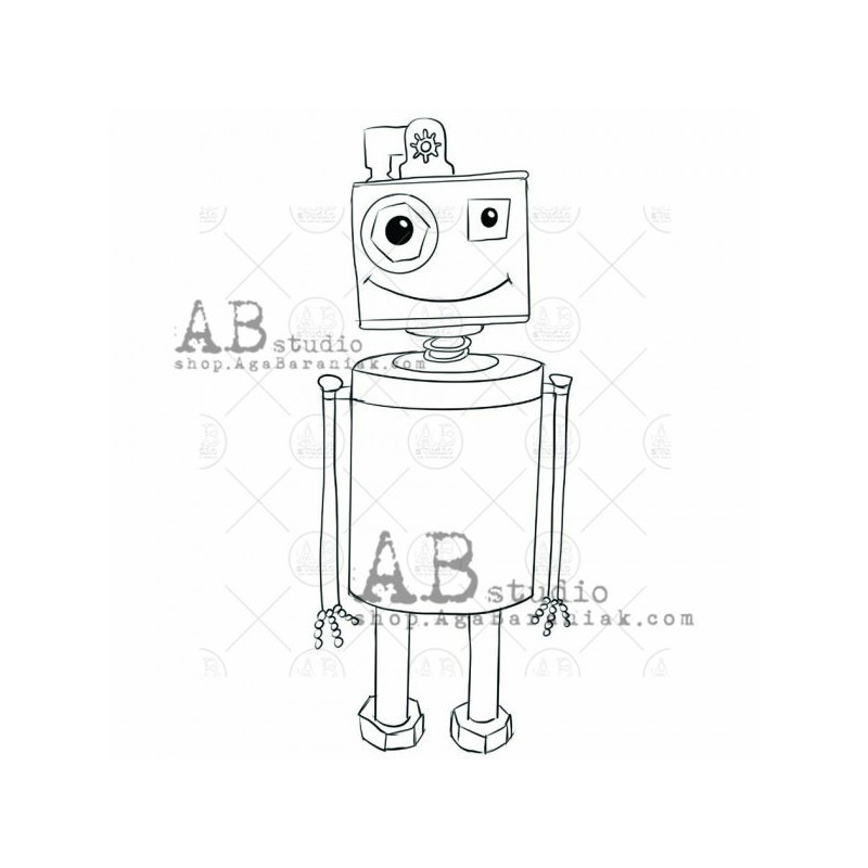 Sello de caucho ID-642 Little robot - ABstudio