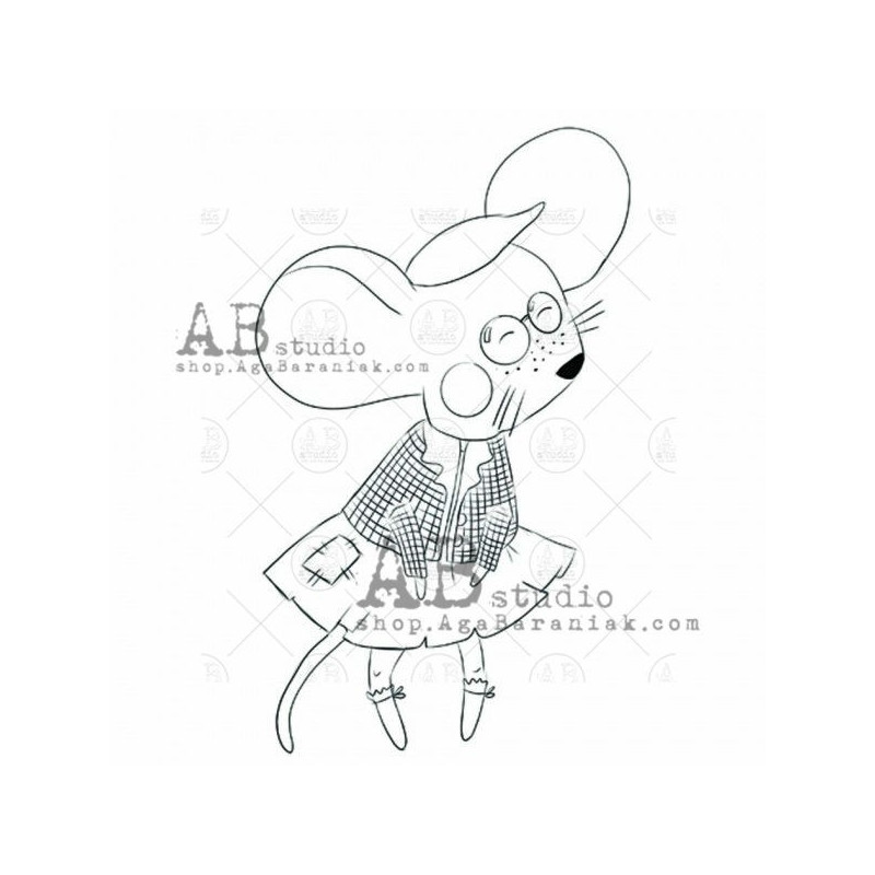 Sello de caucho ID-667 Little mouse - ABstudio