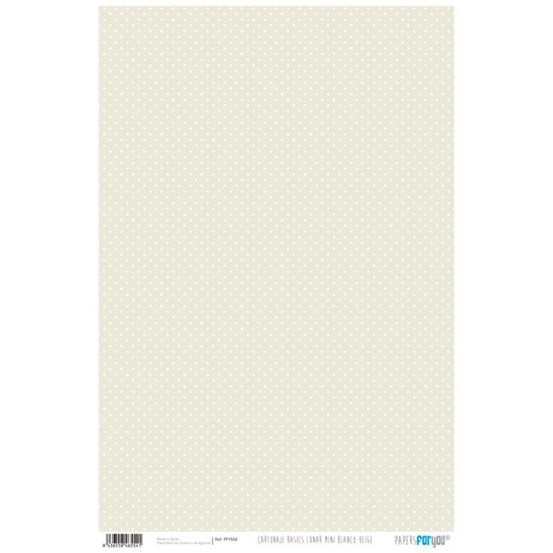 Papel Cartonaje Lunar mini Blanco-Beige 32 x 48.3 cm. Papers For You