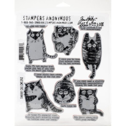 Kit de sellos de Tim Holtz - Snarky Cat