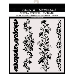 Stencil Stamperia Mix Media Art 18 x 18 cm. - Borders, Princess