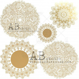 ABStudio Gold scrapbooking paper "Glam paper" - Glam mandala