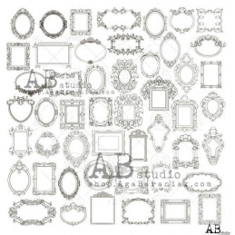 ABStudio Gold scrapbooking paper "Glam paper" - Shiny little frames