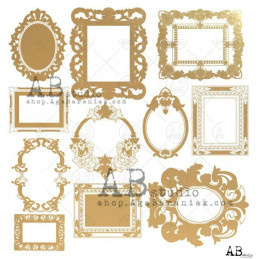 ABStudio Gold scrapbooking paper "Glam paper" - Shiny other frames