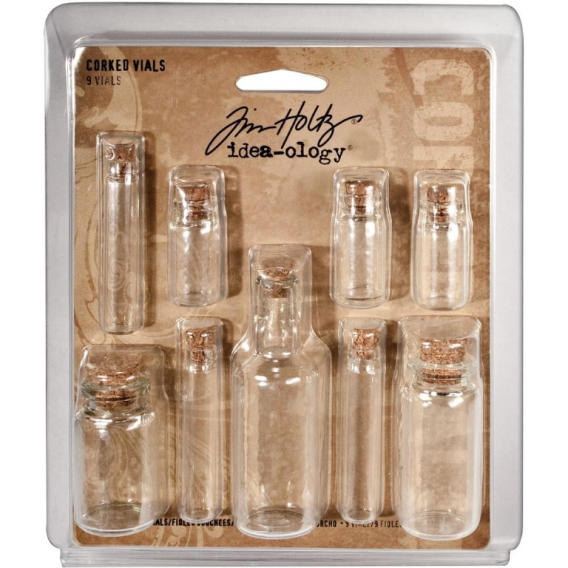 Idea-Ology Tim Holtz Corked Glass Vials