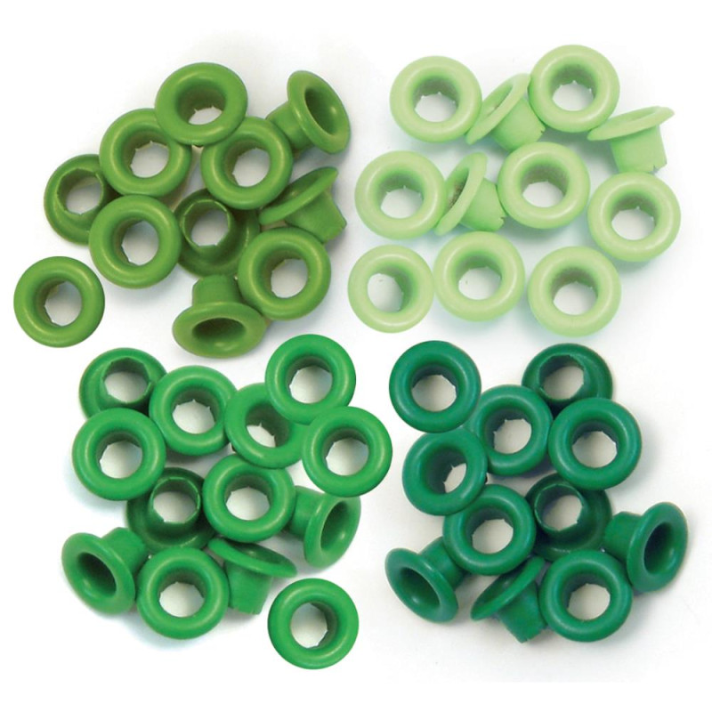 WE R MEMORY KEEPERS-Eyelets: Standard Size. Green