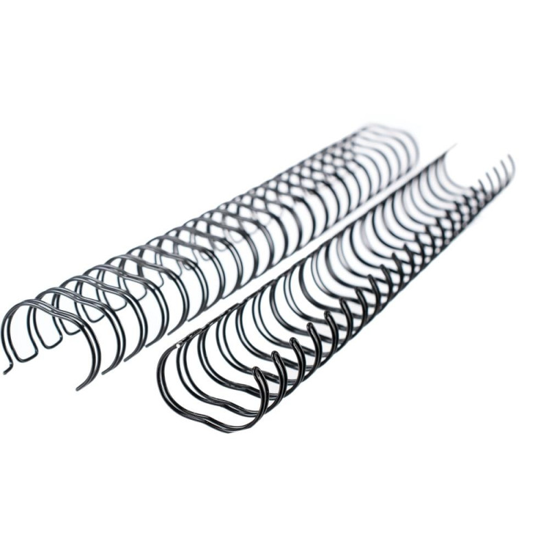 Wire-0 de 3/4" - Espirales 1.90 cm. Negras. Kit de 2