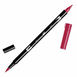 Rotulador Tombow dual pen Crimson.