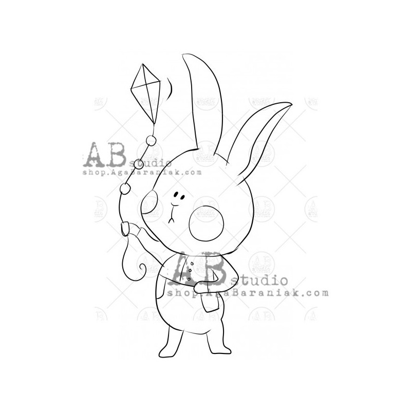 Sello de caucho ID-1014 "cute hare" - ABstudio