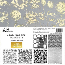Kit de papeles gold paper "Glam papers bundle3" AB Studio