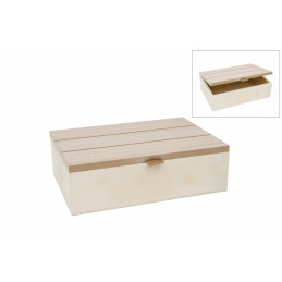 Caja de madera 23 x 16 x 7 cm.