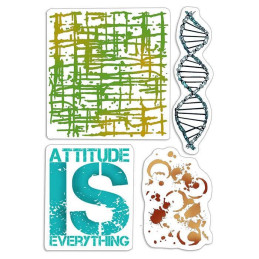 CLEAR STAMP SET 4"X6" ATTITUDE IS EVERYTHING