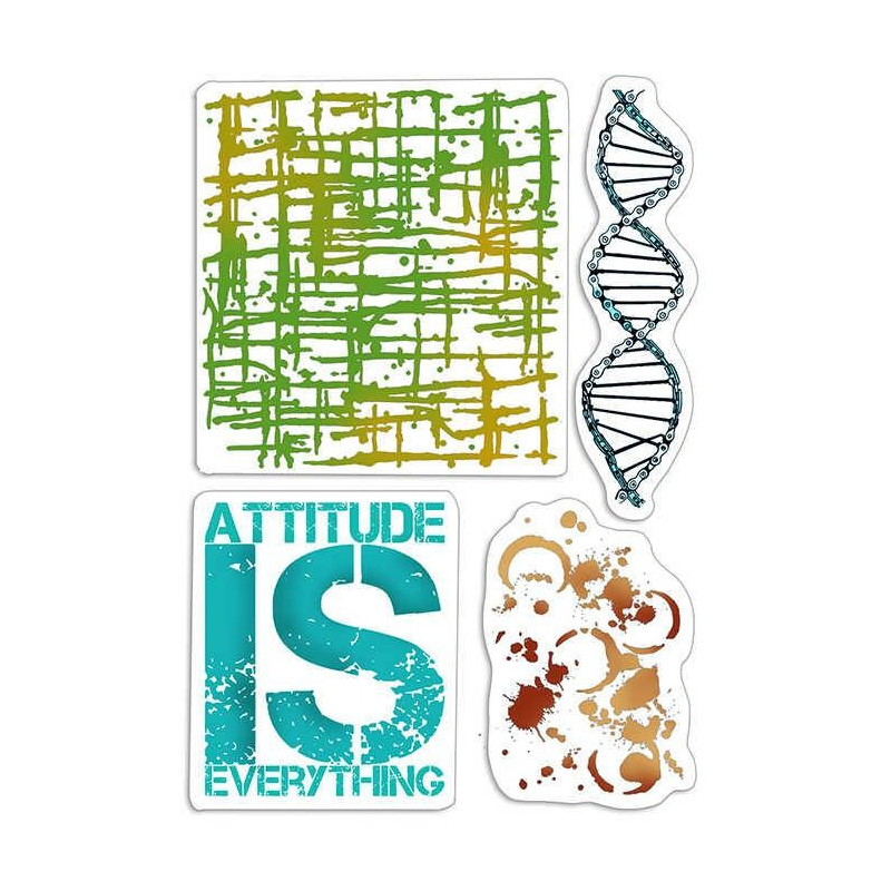 CLEAR STAMP SET 4"X6" ATTITUDE IS EVERYTHING