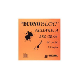 Bloc de Acuarela ECONOBLOC 30 x 30 cm. - 75 Hojas