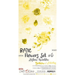 Craft O'Clock Kit de papeles recortables "Yellow Flowers" 15.5 x 30.5 cm.