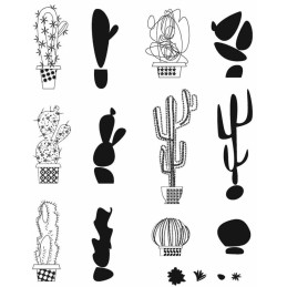 Kit de sellos de Tim Holtz - Mod Cactus