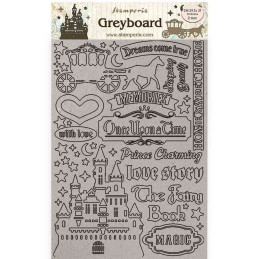 A4 Greyboard 2 mm. Sleeping Beauty castle - Stamperia