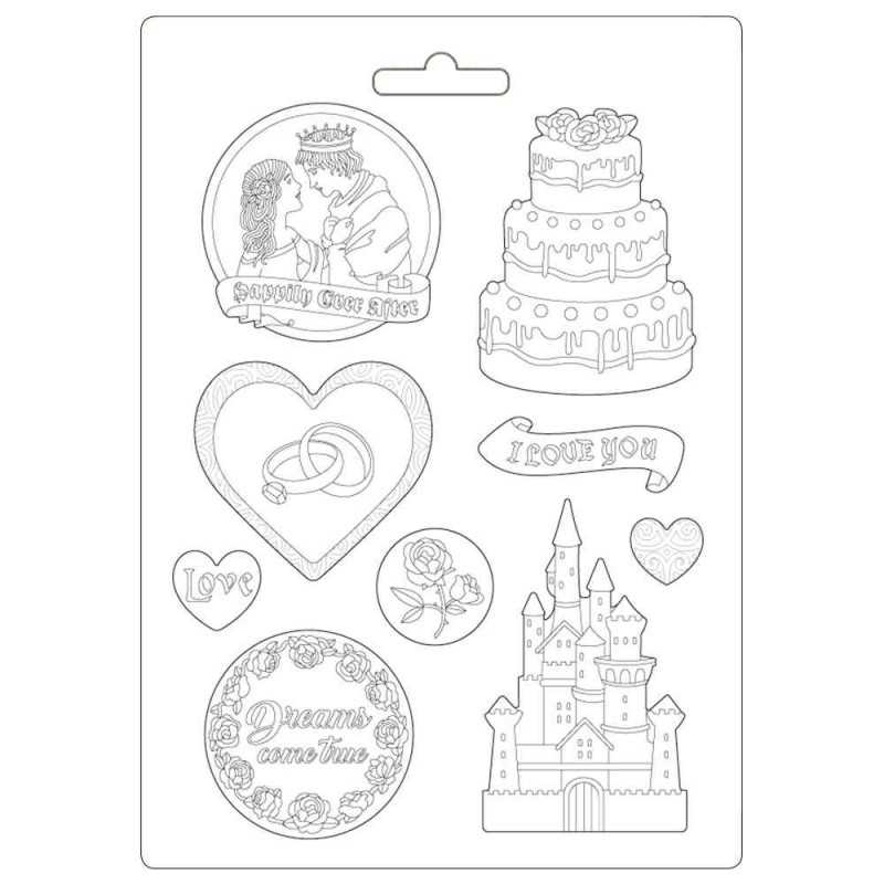 Kit de moldes Sleeping Beauty Castle & Cake - Stamperia