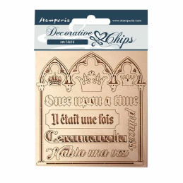 Stamperia Decorative chips - Sleeping Beauty Quotes