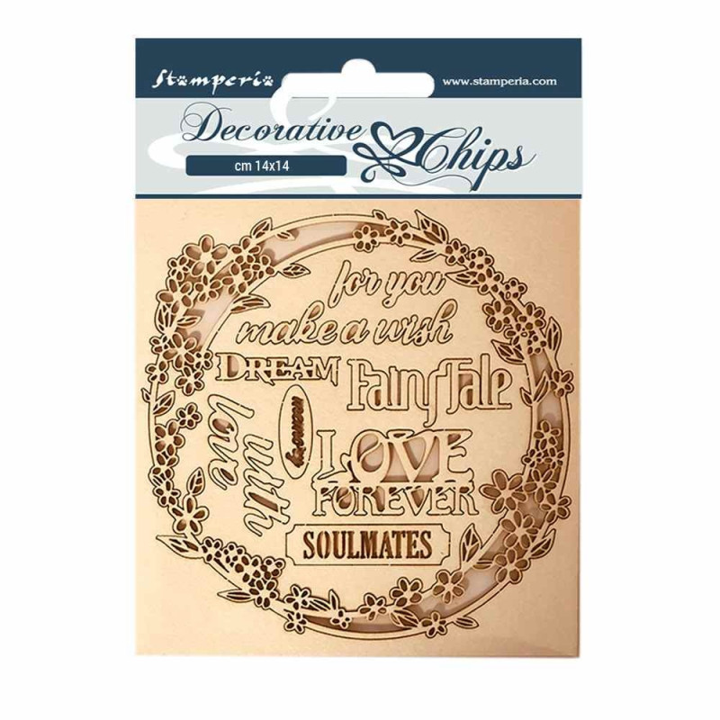 Stamperia Decorative chips - Sleeping Beauty Garland Love