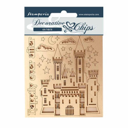Stamperia Decorative chips - Sleeping Beauty Castle