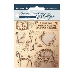 Stamperia Decorative chips - Sleeping Beauty Coach