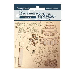 Stamperia Decorative chips - Sleeping Beauty Just Married