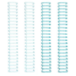 Wire-0 de 0.65&quot; - Pack de 4 espirales 1.58 cm. Mint-Azul