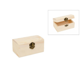 Caja de madera con cierre 12 x 7 x 6 cm.