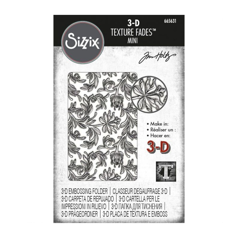 Carpeta de embossing 3D Sizzix by Tim Holtz - Mini botanical