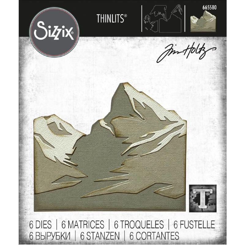 Set 6 troqueles Sizzix THINLITS Mountain Top by Tim Holtz