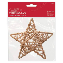 Papermania Create Christmas Rattan Star Natural 140 mm.