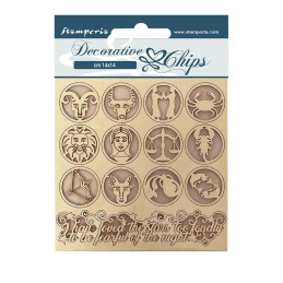 Stamperia Decorative chips - Alchemy simbolos