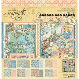 Kit de papeles 30 x 30 Graphic45 - Alice's Tea Party